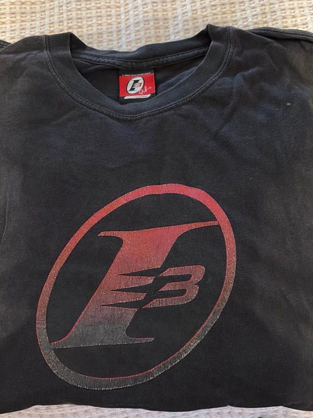 Allen Iverson Black Graphic Crewneck T-Shirt with Red Logo